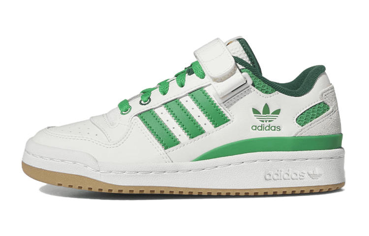 Кроссовки Adidas Originals FORUM Low Топ Детские Скейтбординги Белый Зеленый - изображение 1