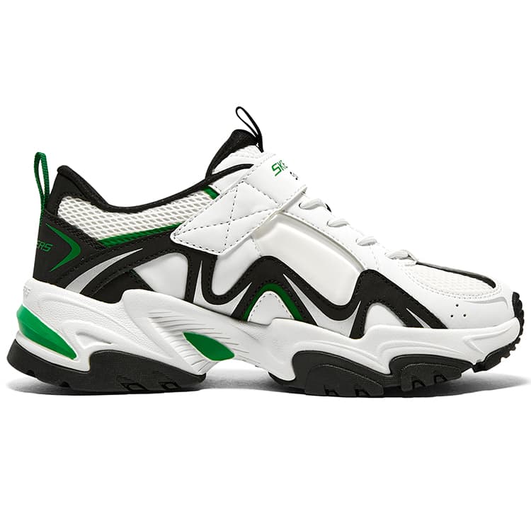 Кроссовки Skechers D'LITES 2,0 Низкие детские повседневные кроссовки Белый Зеленый - изображение 2