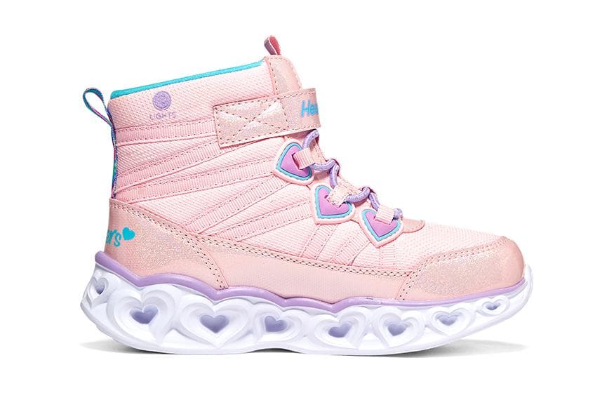 Кроссовки Skechers Heart Lights Anti KICK Амортизация Детская повседневная обувь Розовый Многоцветный Подростки - изображение 2