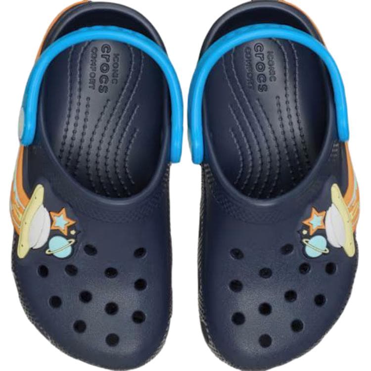 Кроссовки Crocs Classic сандал низкий топ для малышей темно-синий для младенцев и малышей - изображение 4