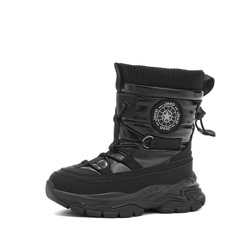 Jeep Детские зимние сапоги High Top Воинский черный [с флисовой подкладкой термический теплый с замком] Kids - изображение 2