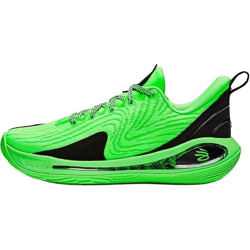 Кроссовки для баскетбола Under Armour Curry Flow 12 Low Топ Children's Баскетбольные кроссовки Зеленый Черный Детский - изображение 1