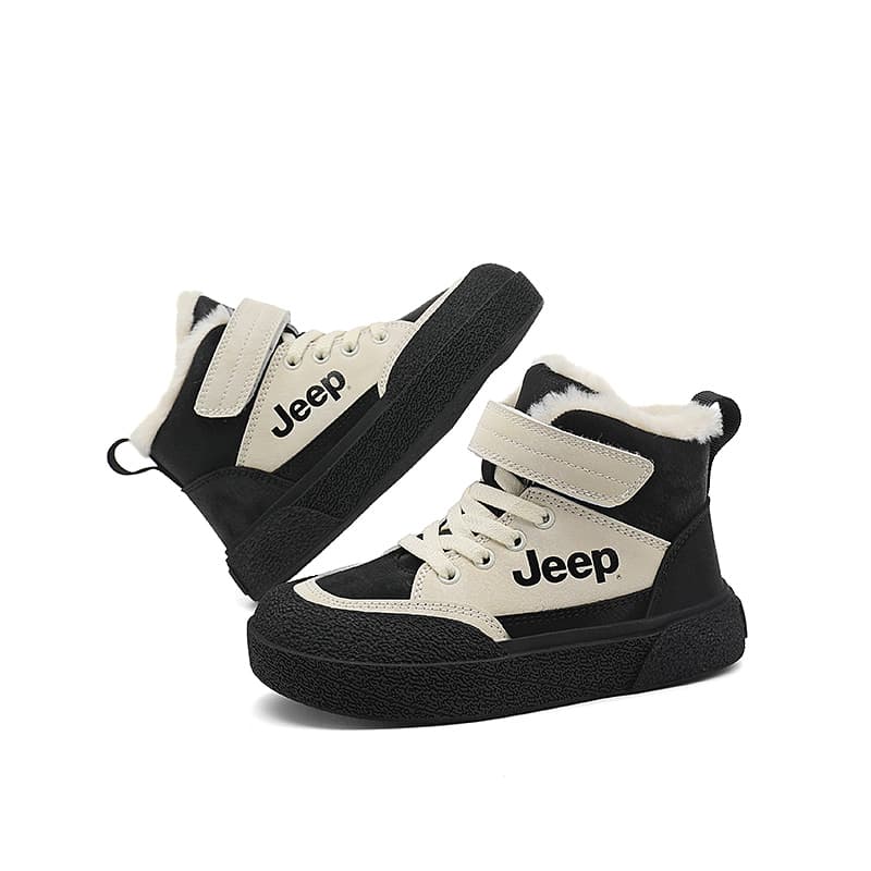 Кроссовки Jeep С флисовой подкладкой Удобный Теплоизоляционный MID Топ Детская Обувь для Лифта Элегантный черный Детский - изображение 5