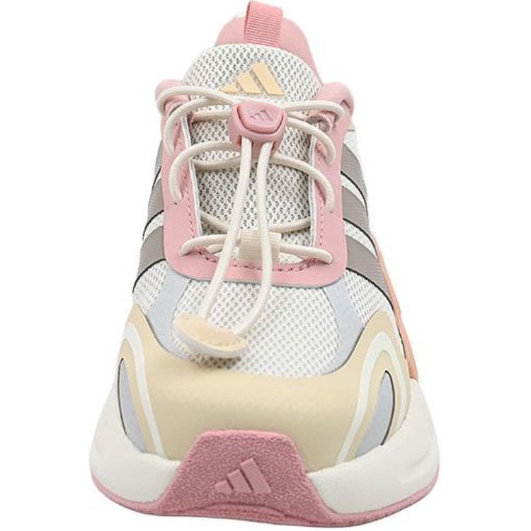 Кроссовки Adidas Galaxy Abrasion-Resistant Низкие Детские Беговые Кроссовки Серый Розовый Детский - изображение 4