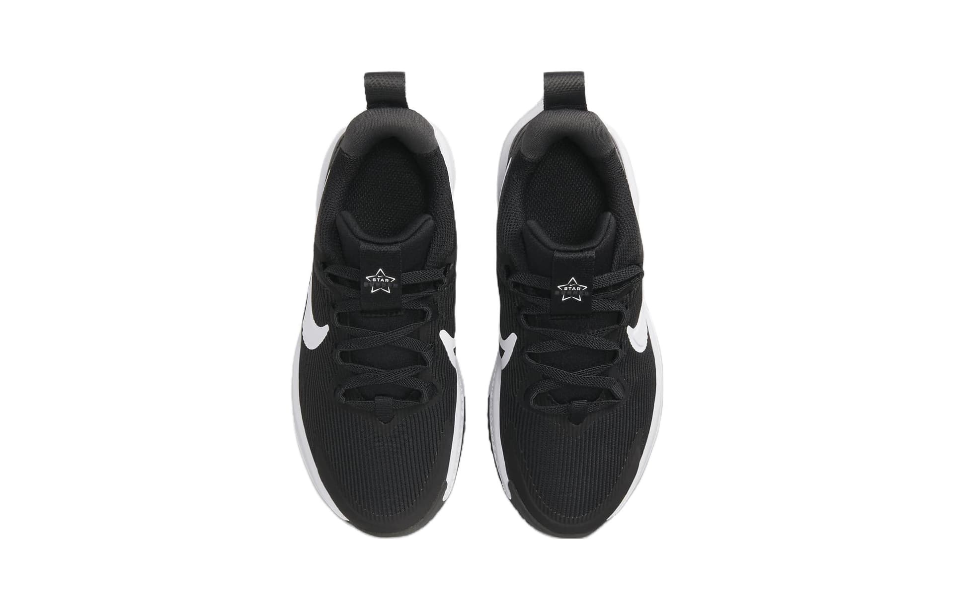 Кроссовки Nike Star Runner 4 Противоскользящие Устойчивые к истиранию Низкие Детские Беговые Кроссовки Черный Белый Детский - изображение 4