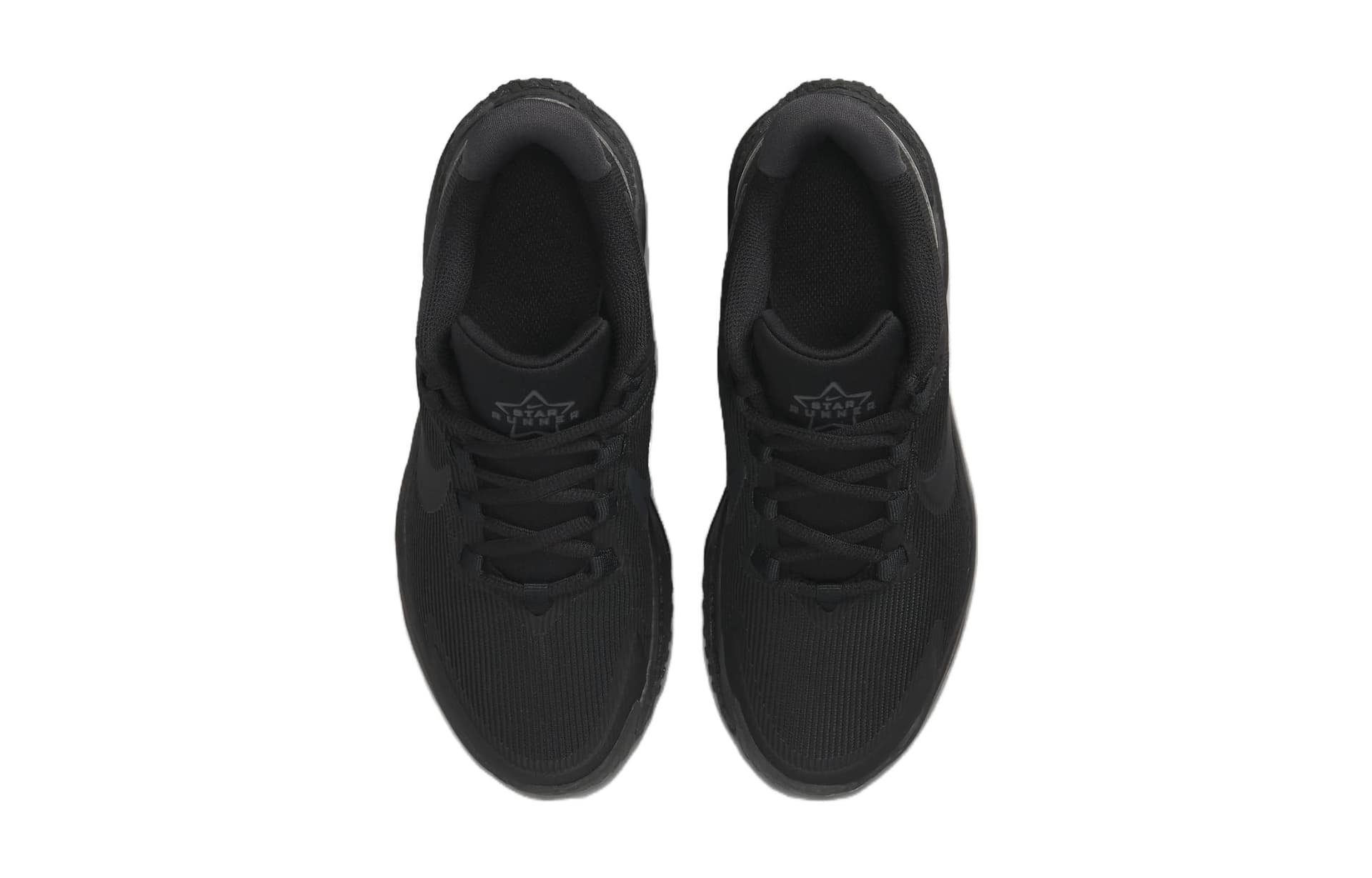 Кроссовки Nike Star Runner 4 Амортизация Устойчивость к истиранию Низкие Беговые кроссовки Черные Унисекс - изображение 3