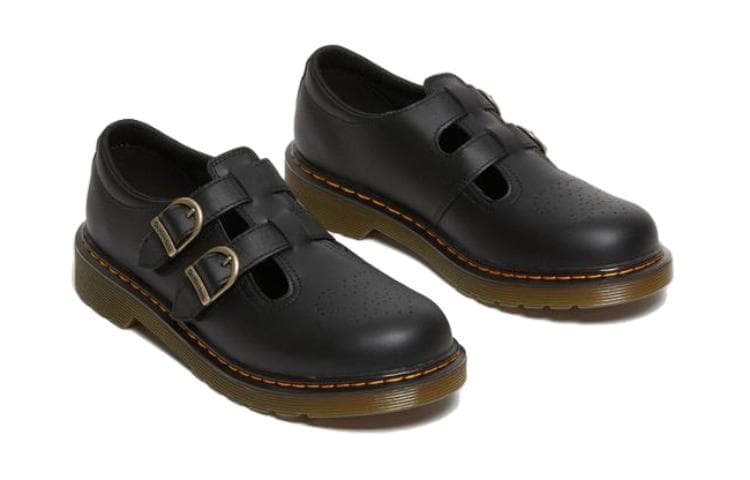 Dr.Martens Низкие Кожаные Туфли Черные Детские - изображение 2