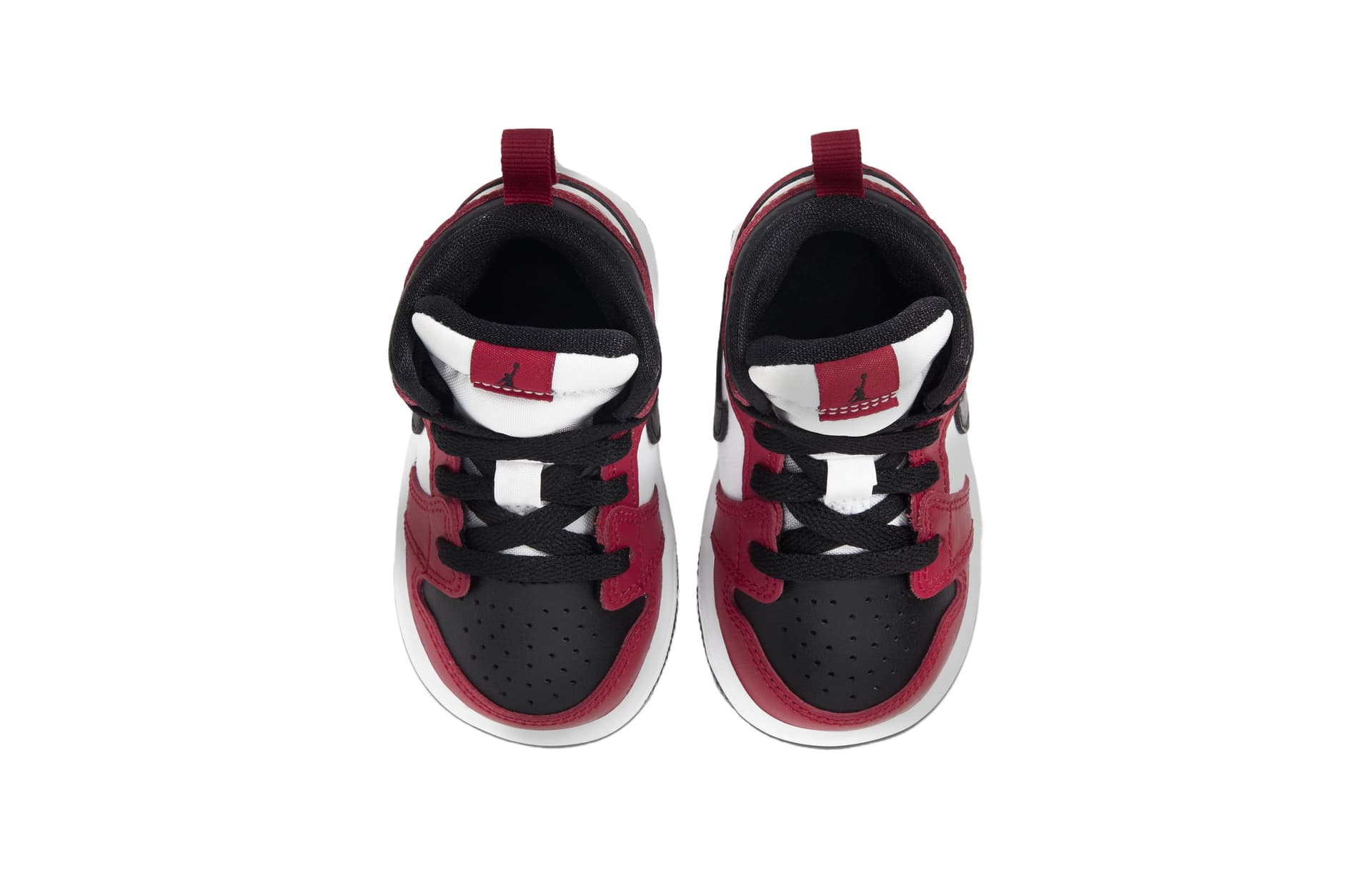 Кроссовки Jordan Air Jordan 1 Удобная Износостойкая MID Обувь для малышей Красно-белая для младенцев и малышей - изображение 4