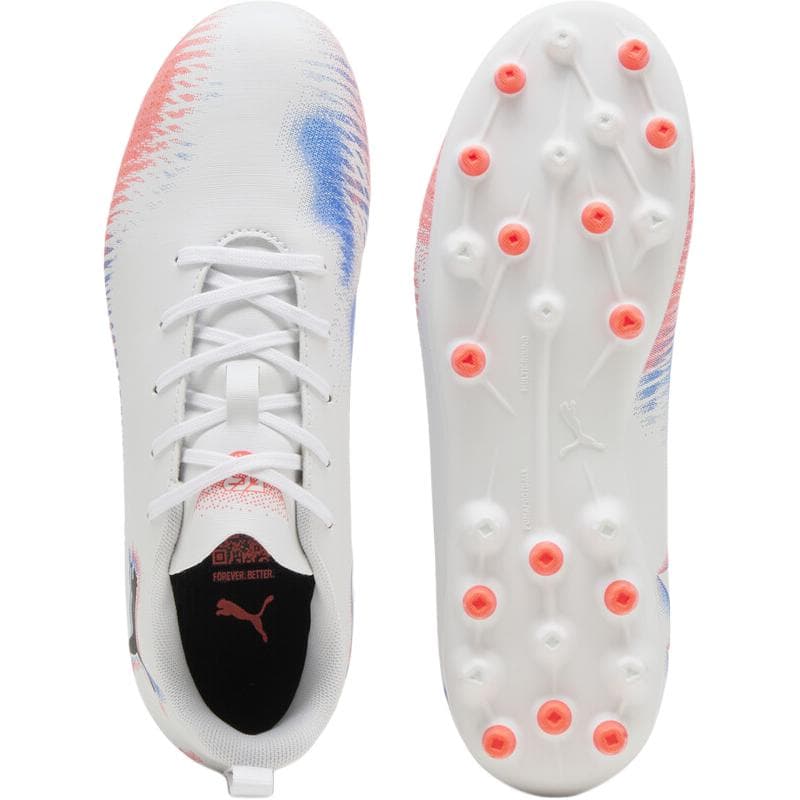 Бутсы PUMA FUTURE 8 Противоскользящие Низкие Футбольные Бутсы Белый Оранжевый Красный Черный Детские - изображение 5