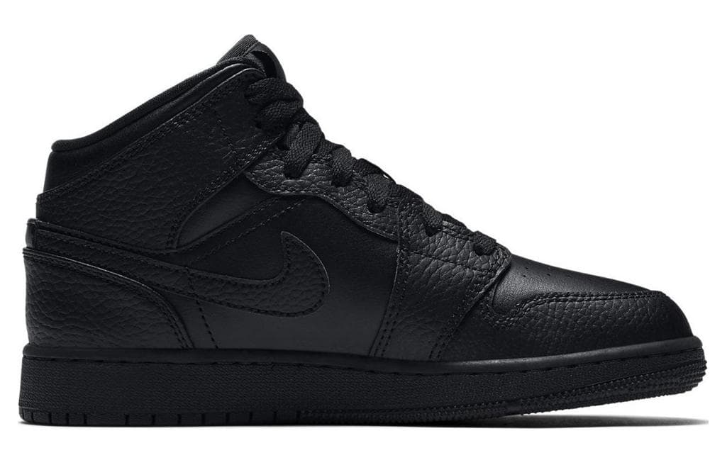 Кроссовки для баскетбола Jordan Air Jordan 1 MID Кожа Амортизация Устойчивость к истиранию MID Топ Баскетбольные кроссовки Черный Унисекс - изображение 2