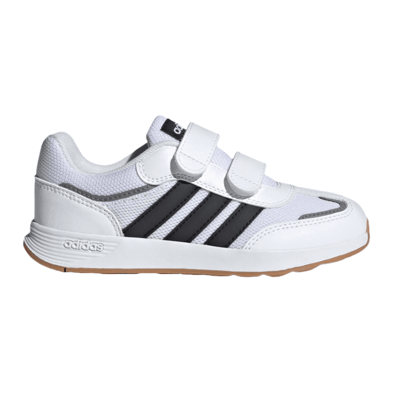 Кроссовки Adidas TENSAUR Устойчивая к истиранию Низкая Детская Скейтбординг Обувь Белый Черный Серый Малыш - изображение 2