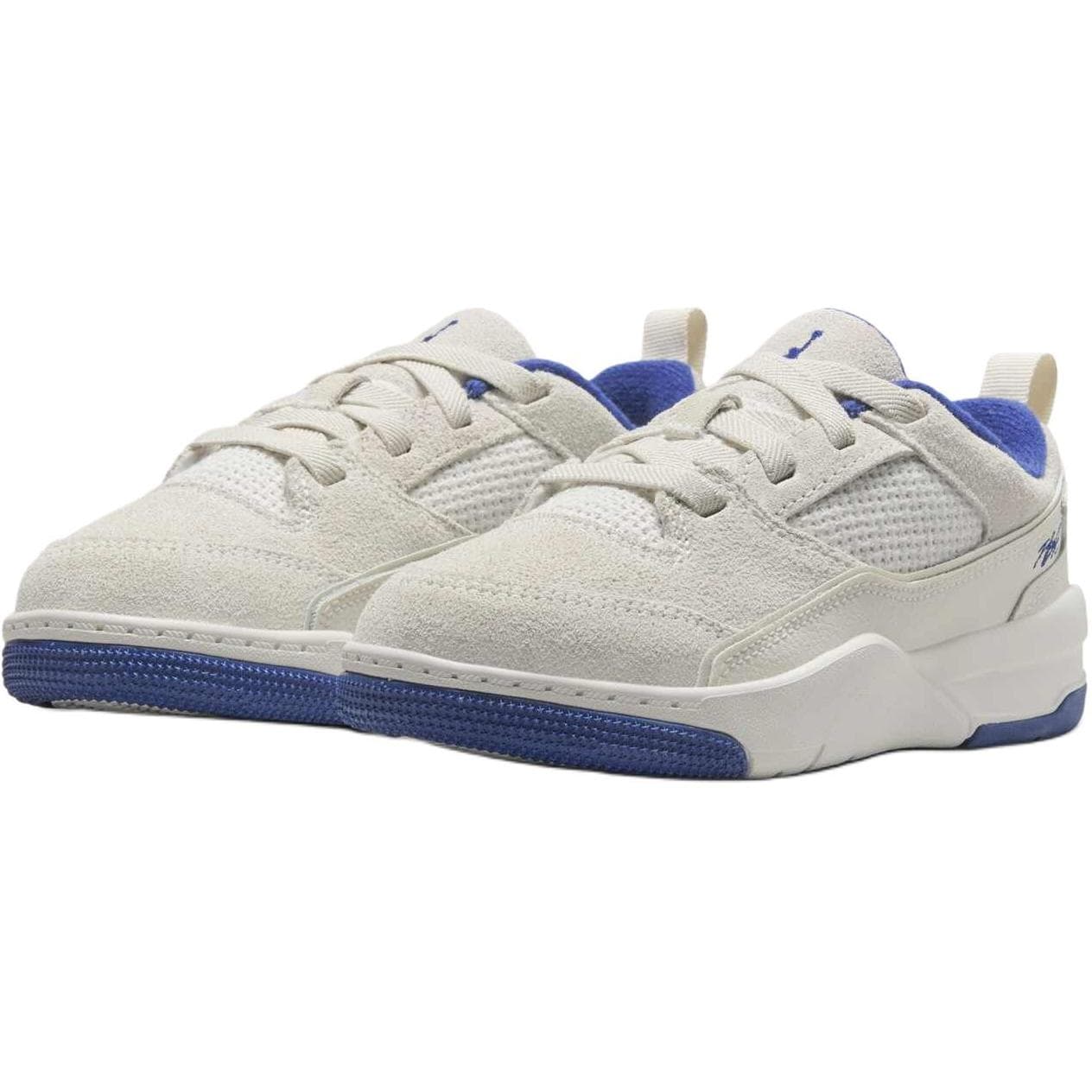 Кроссовки для баскетбола Jordan Flight Slip Resistant Abrasion Resistant Низкие Детские Баскетбольные Кроссовки Белый Синий - изображение 2