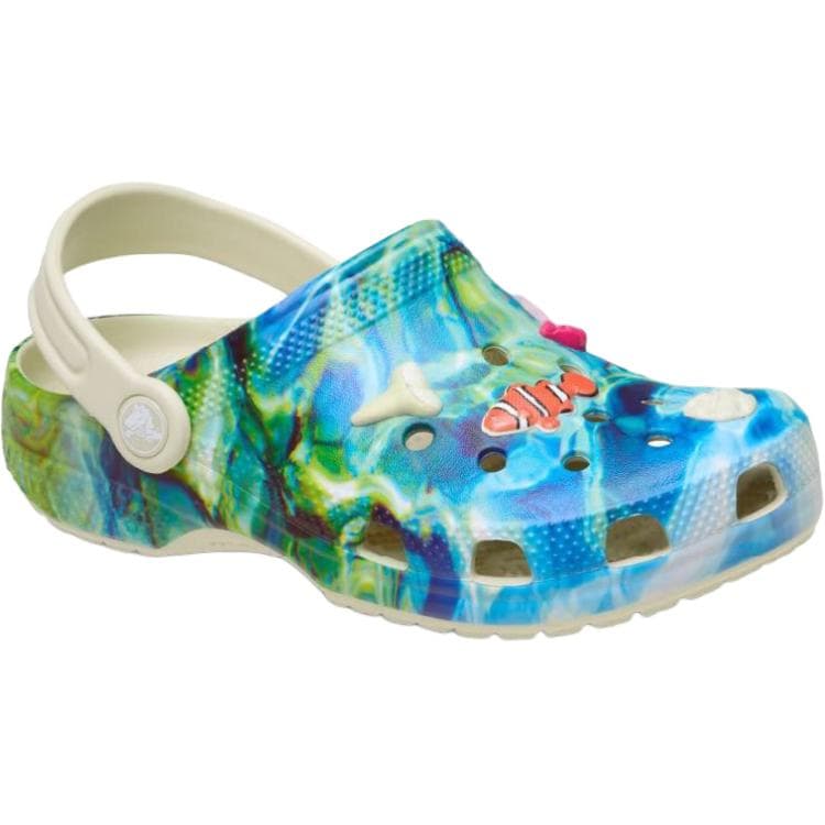 Crocs Classic clog Kids Сабо резиновые Infant и Toddler Синий Зеленый - изображение 3