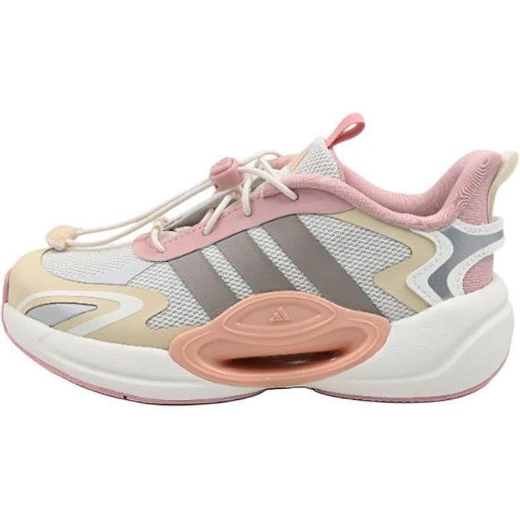 Кроссовки Adidas Galaxy Abrasion-Resistant Низкие Детские Беговые Кроссовки Серый Розовый Детский - изображение 1