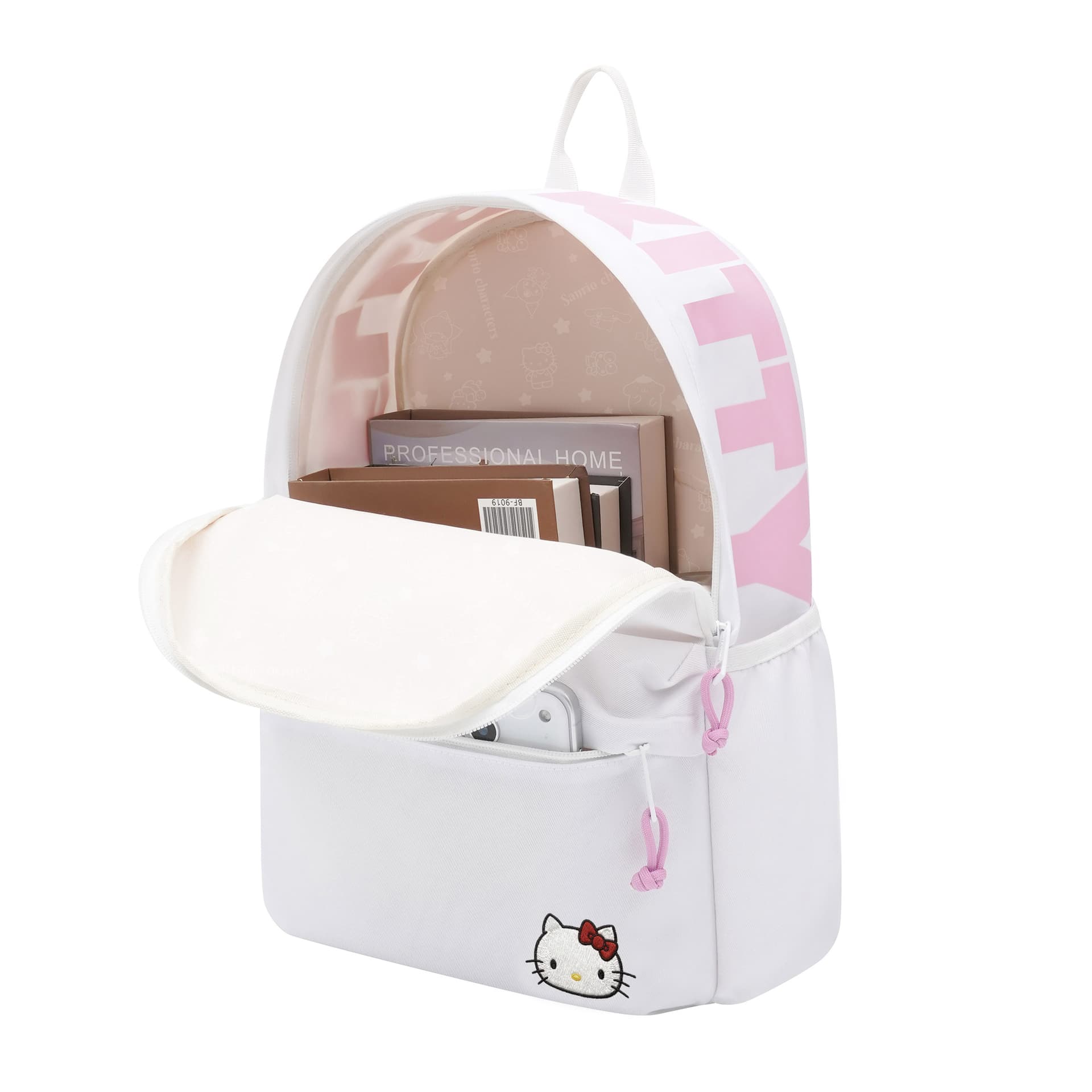Рюкзак Sanrio Hello Kitty Полиэстеровый Рюкзак для Женщин Белый Светло-Синий - изображение 4
