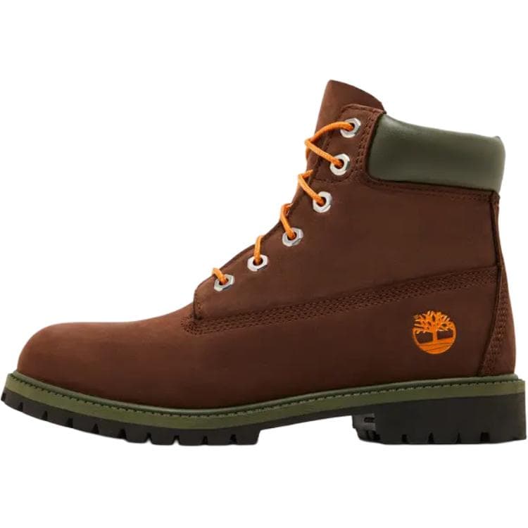 Timberland 6 Inch Высокие Детские Ботинки Темно-Коричневые Подростковые - изображение 1