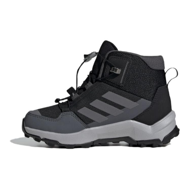 Adidas TERRE Противоскользящая Устойчивая к истиранию MID Топ Детская Туристическая обувь Черная Детская - изображение 2