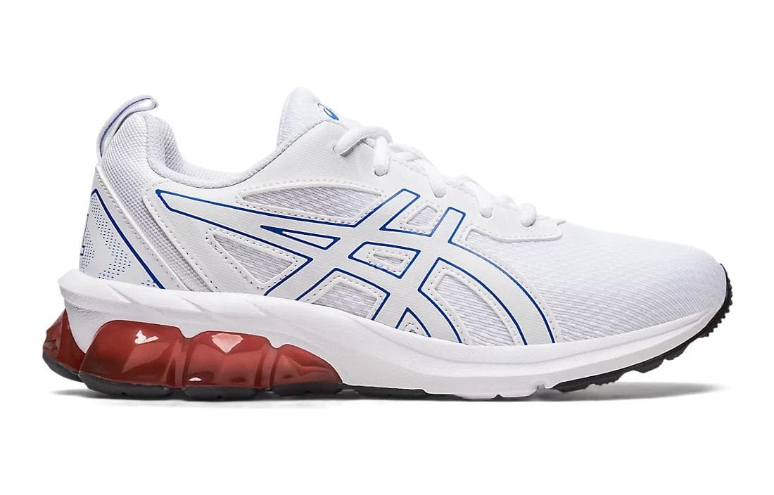 Кроссовки ASICS Гель Quantum 90 4 Дышащая Поддержка Низкий Верх Детская Беговая Обувь Белый Иллюзия Синий Подростковая - изображение 2