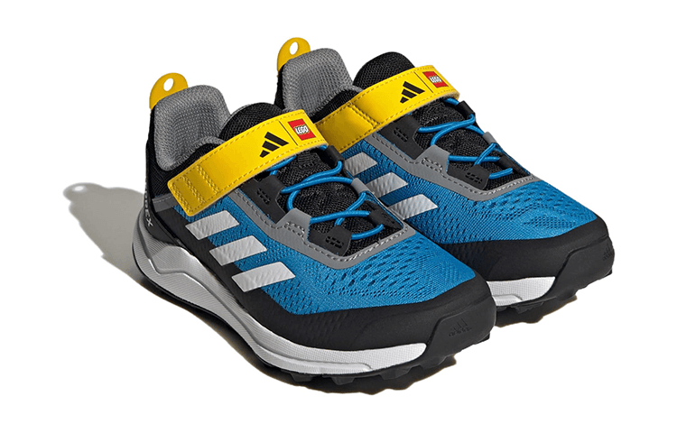 Кроссовки LEGO X adidas TERREX Agravic FLOW противоскользящие низкие детские беговые кроссовки черные синие желтые для детей - изображение 3
