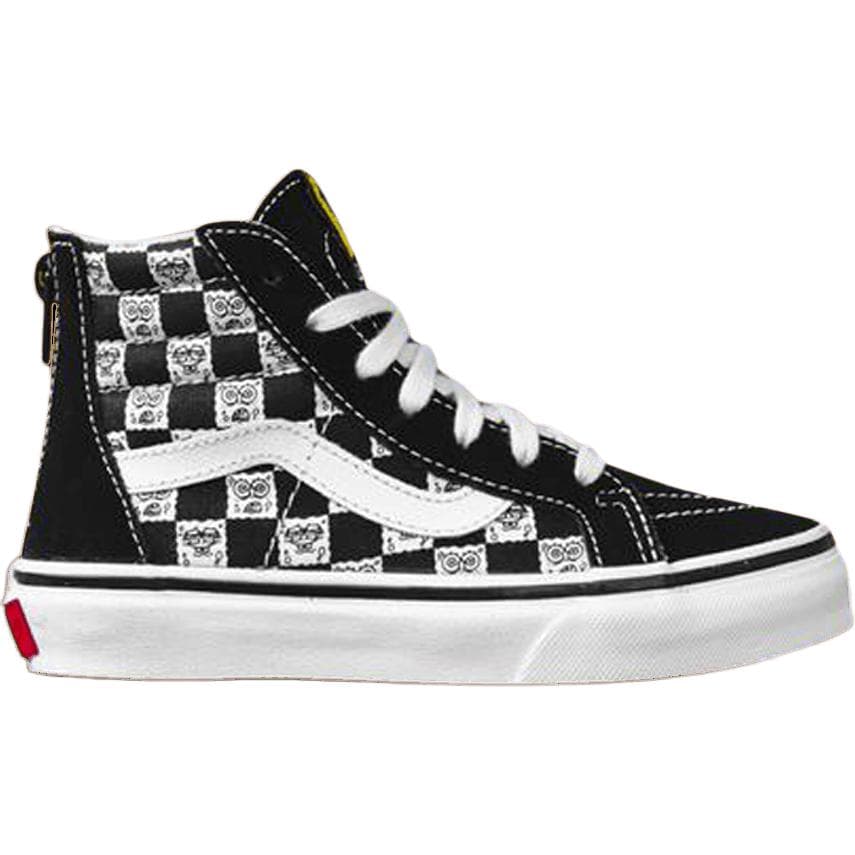 Кроссовки Nickelodeon x SPONGEBOB SQUAREPANTS x Vans SK8 HI Высокие Топы Детская Скейтбординг Обувь Черно-Белая Детская - изображение 2