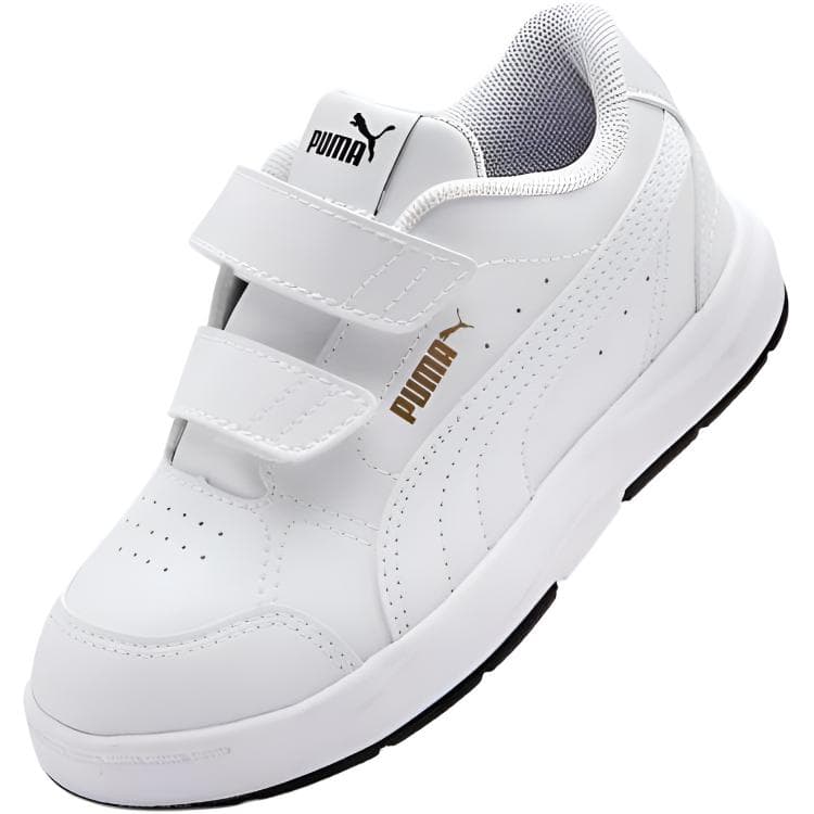 Кроссовки PUMA CLASSICS Low Топ Детский Скейтбординг Обувь Белый золотой Детский - изображение 3
