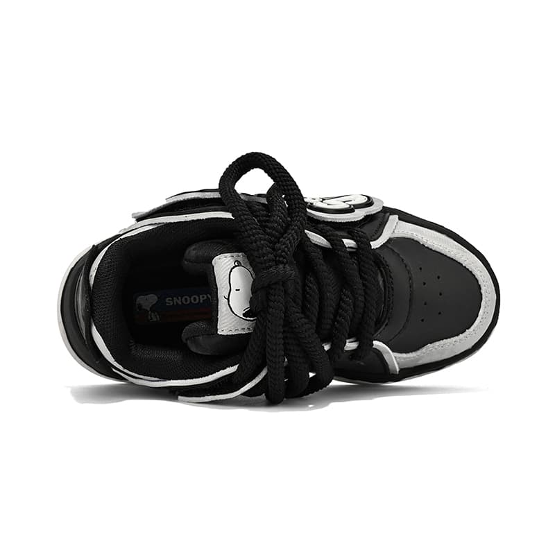 Кроссовки SNOOPY Детская повседневная обувь Low Top Черный Белый Kids - изображение 3