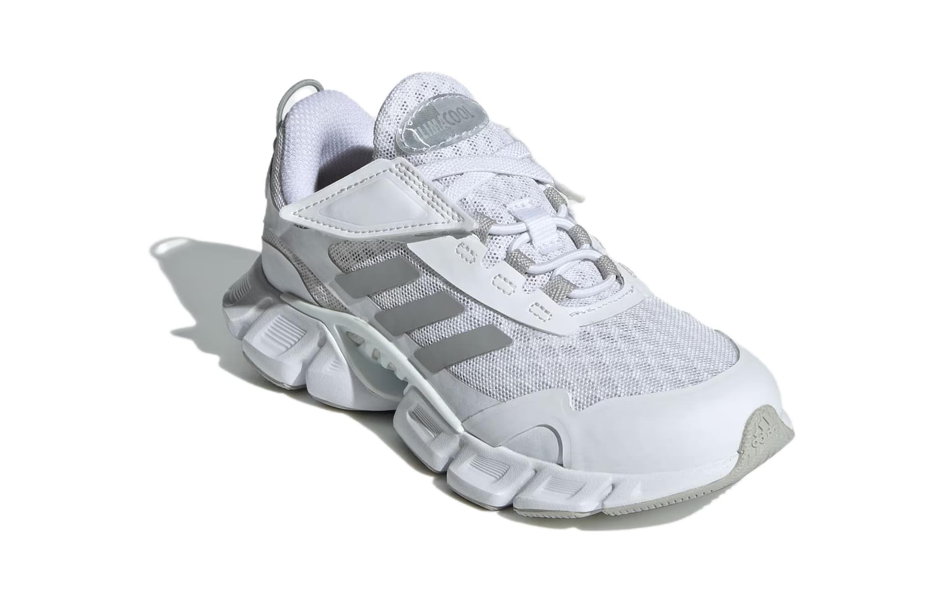 Кроссовки Adidas Climacool Ткань Устойчивая к истиранию Дышащие Низкие Кеды для Детей Лайфстайл Белые Серые - изображение 3
