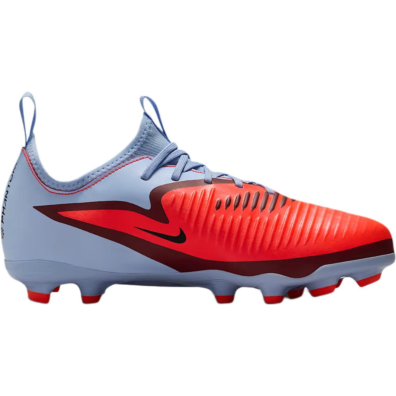 Бутсы Nike Phantom 6 противоскользящие низкие футбольные бутсы красного и синего цвета для детей - изображение 2