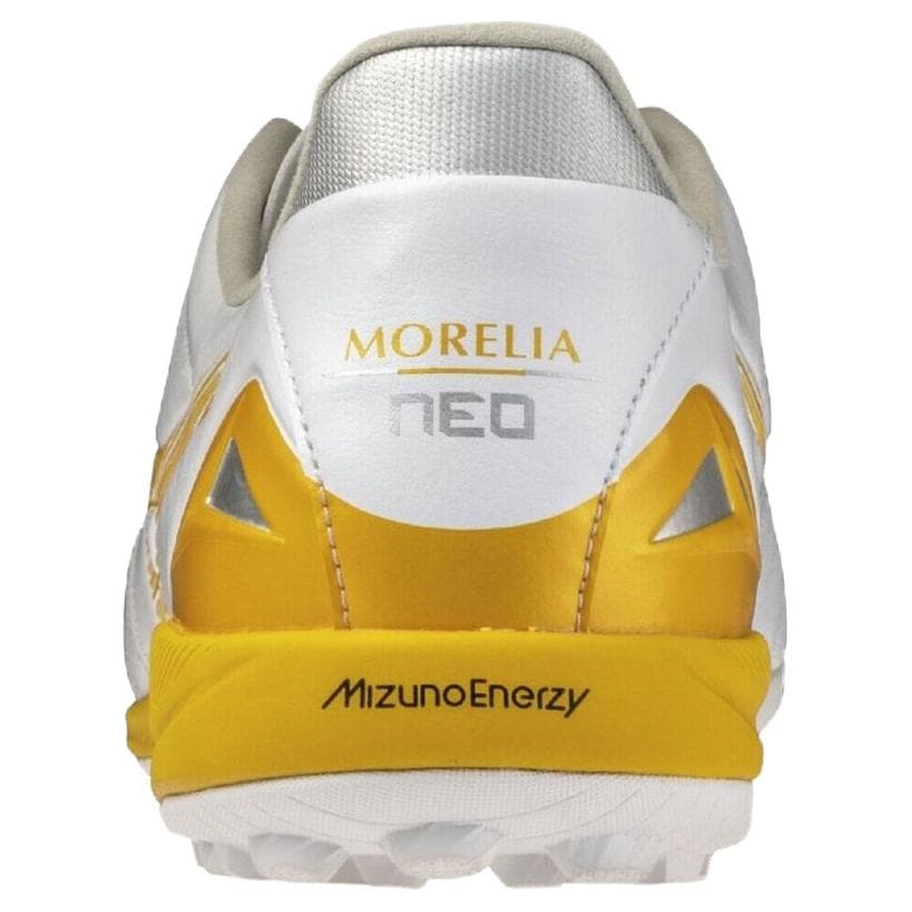 Кроссовки для футбола Mizuno Morelia Neo 4 Футбольные бутсы Мужские Белый Золото - изображение 4