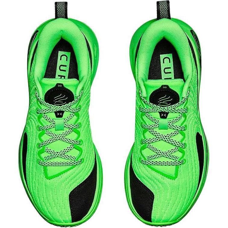 Кроссовки для баскетбола Under Armour Curry Flow 12 Low Топ Children's Баскетбольные кроссовки Зеленый Черный Детский - изображение 4