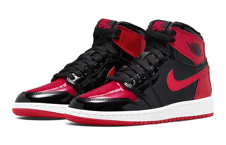 Кроссовки для баскетбола Jordan Air Jordan 1 OG "Patent Bred" GS - изображение 5