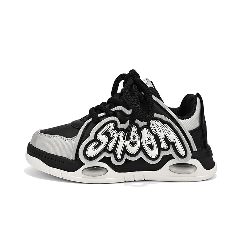 Кроссовки SNOOPY Детская повседневная обувь Low Top Черный Белый Kids - изображение 1
