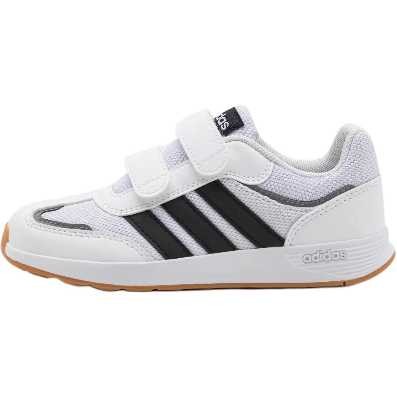 Кроссовки Adidas TENSAUR Устойчивая к истиранию Низкая Детская Скейтбординг Обувь Белый Черный Серый Малыш - изображение 1