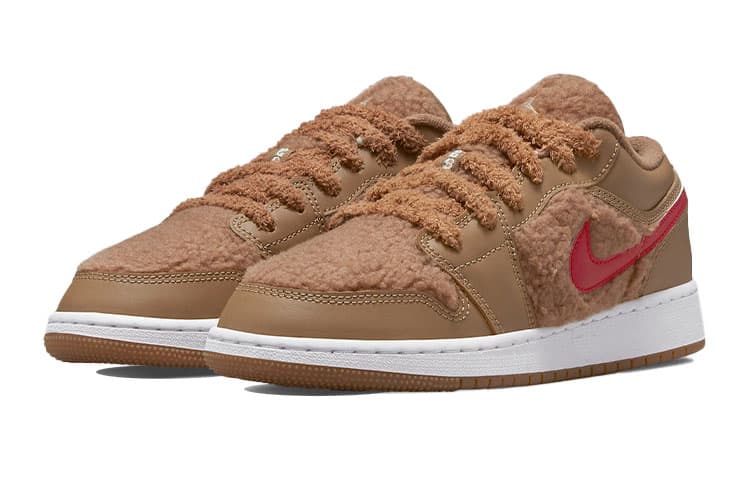 Кроссовки для баскетбола Jordan Air Jordan 1 Low Utility "Teddy Bear" GS - изображение 5