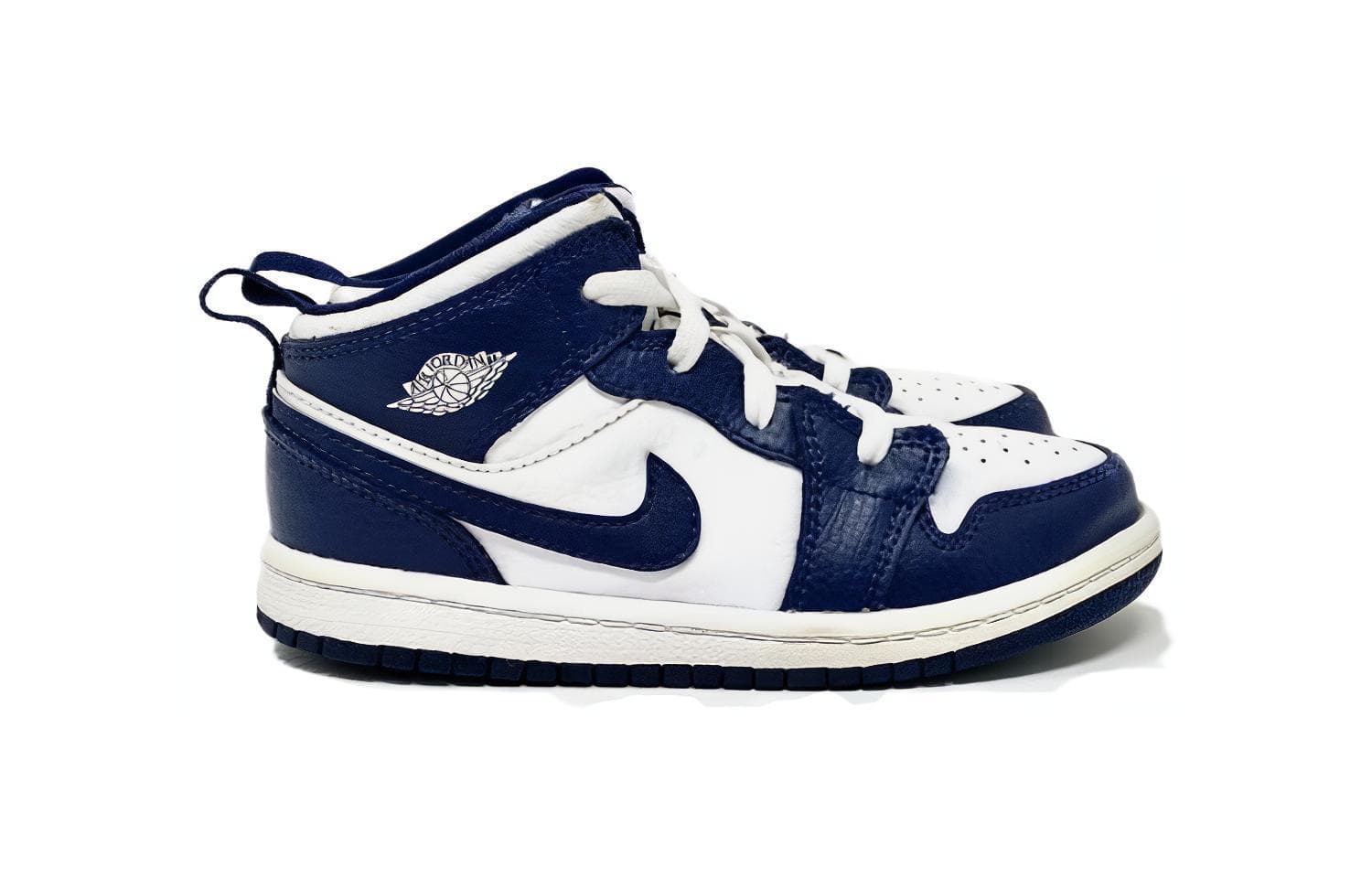 Кроссовки Jordan Air Jordan 1 Mid "White Metallic Gold Obsidian" TD - изображение 2