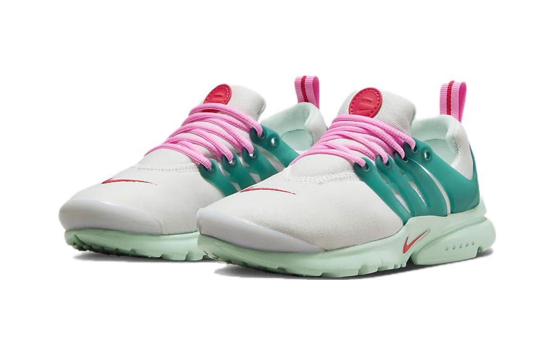 Кроссовки Nike Air Presto Устойчивые к истиранию Низкие Кроссовки для Беговых Занятий Детские Белые Зеленые для Возраста 3-7 Лет - изображение 2