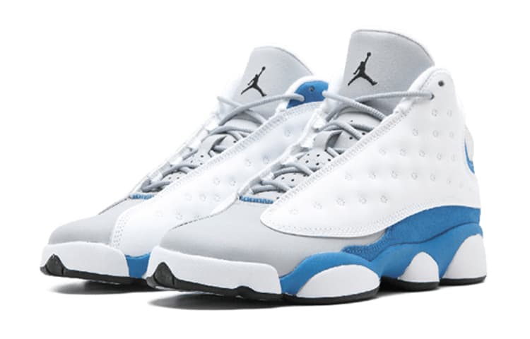 Кроссовки для баскетбола Jordan Air Jordan 13 Retro White Italy Blue GS 2017 - изображение 4
