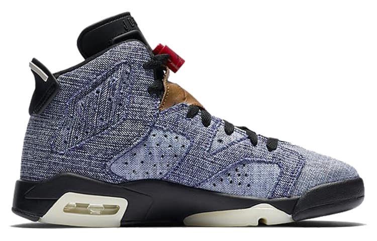 Кроссовки для баскетбола Jordan Air Jordan 6 Washed Denim GS - изображение 4