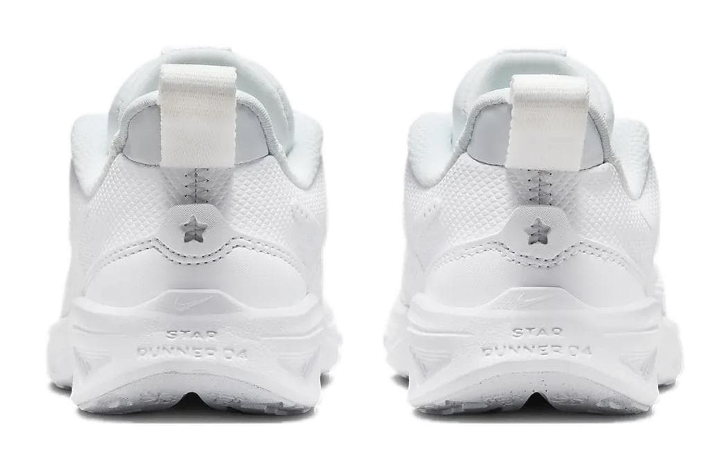 Кроссовки Nike Star Runner 4 Противоскользящие Амортизация Устойчивые к износу Низкие Детские Беговые Кроссовки Белые Детские - изображение 5