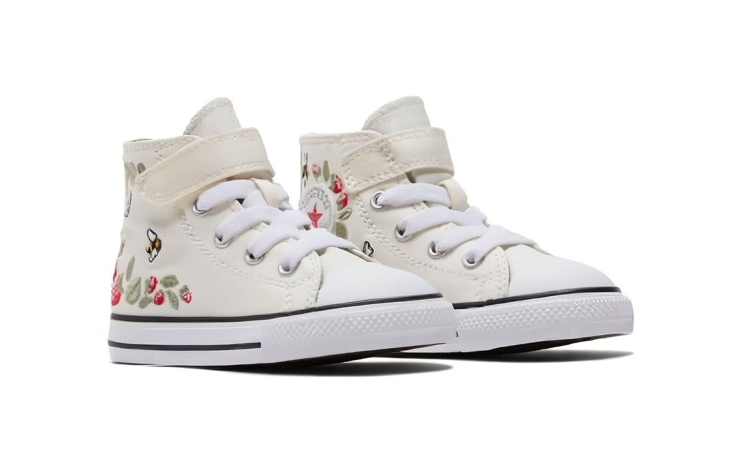 Кроссовки Converse All Star 1V Хай-топы Обувь для малышей Бежевый, красный, зеленый - изображение 3