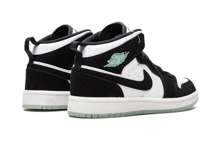 Кроссовки для баскетбола BP Air Jordan 1 Mid White Black Teal Tint - изображение 5