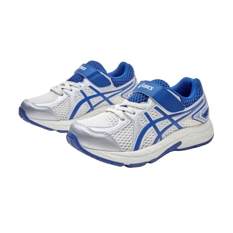 Кроссовки Asics Contend Jog Low Топ Детская Беговая Обувь Белый Синий Малыш - изображение 3