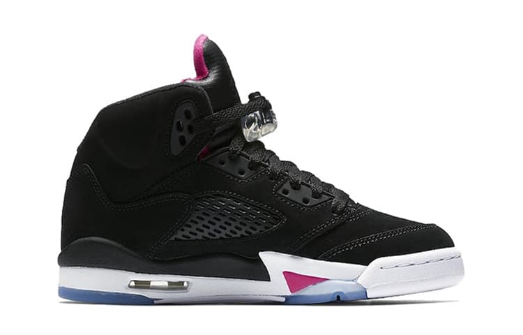 Кроссовки для баскетбола Jordan Air Jordan 5 Retro Black Deadly Pink GS - изображение 4