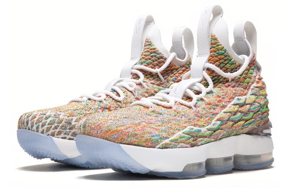 Кроссовки для баскетбола GS Nike LeBron 15 "Fruity Pebbles" - изображение 4