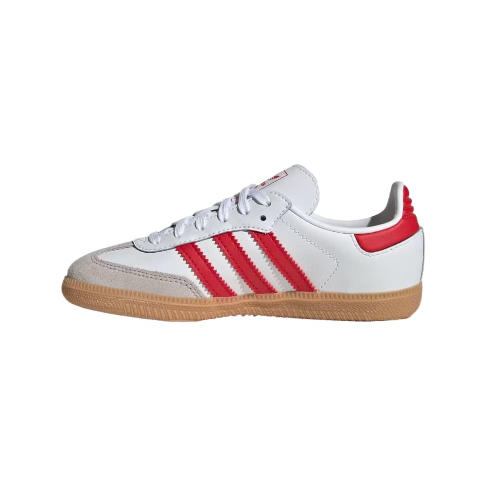Adidas Originals Samba OG Кожа Лоу-топы Детские тренировочные кроссовки Облачный белый Детский - изображение 3