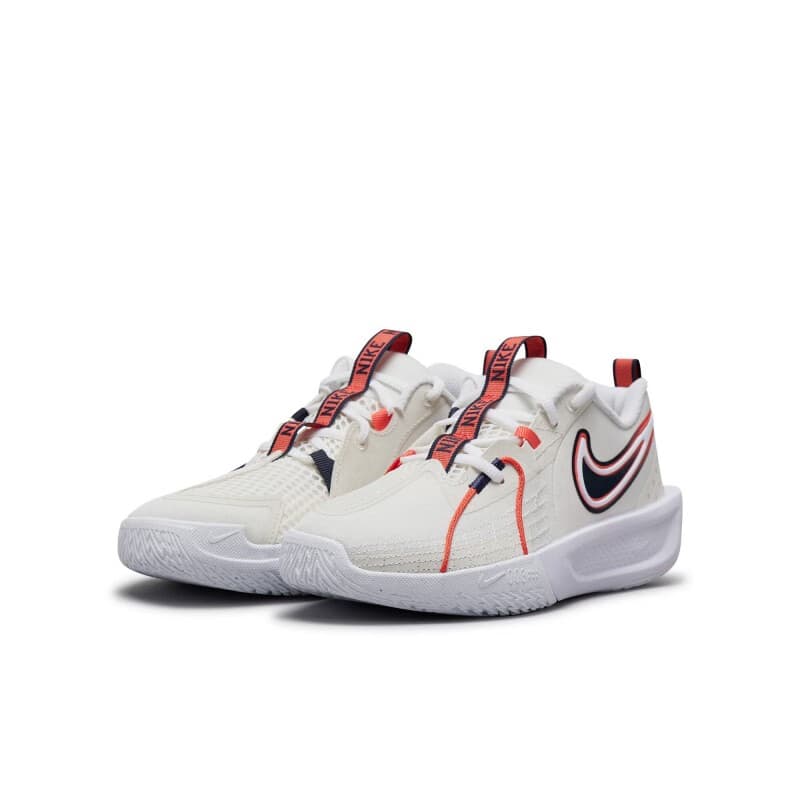 Кроссовки для баскетбола NIKE G.T. Cut 3 противоскользящие низкие баскетбольные кроссовки цвет экрю оранжевый для детей - изображение 3
