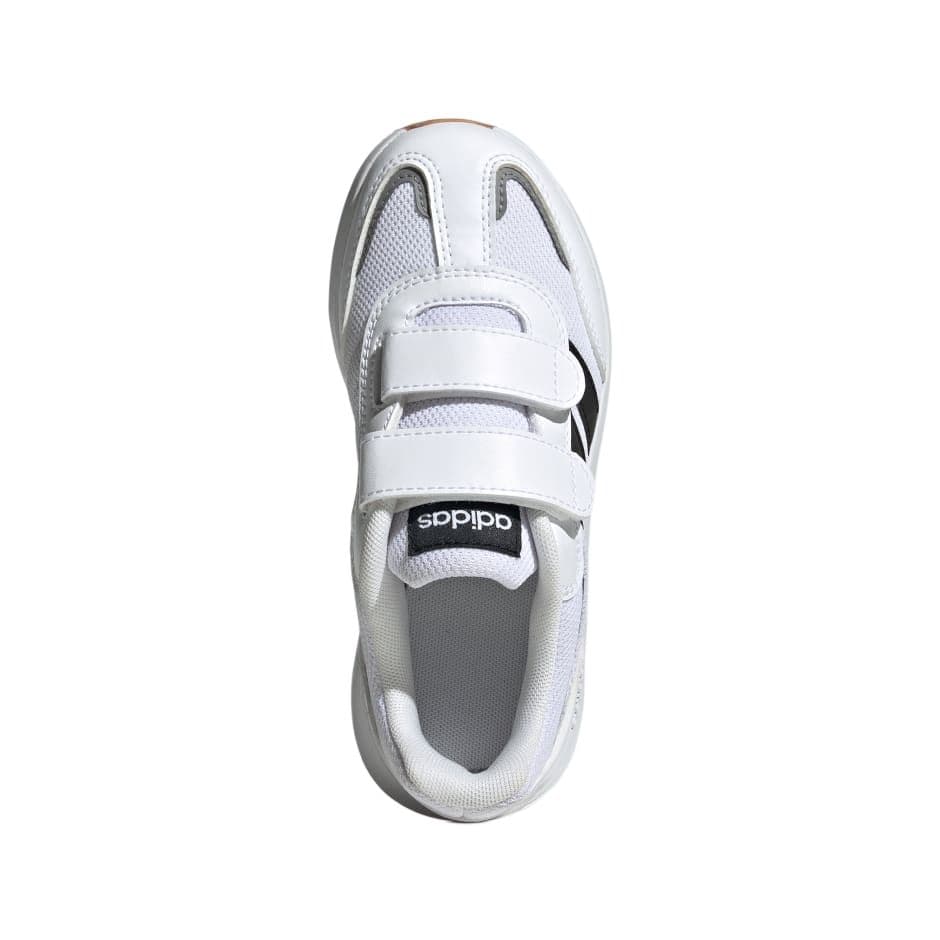 Кроссовки Adidas TENSAUR Устойчивая к истиранию Низкая Детская Скейтбординг Обувь Белый Черный Серый Малыш - изображение 4