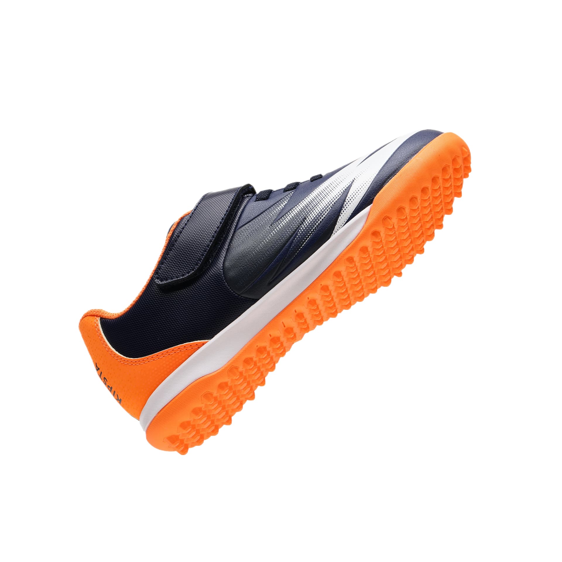Бутсы DECATHLON Амортизация Отскок Амортизация Отскок Низкие Детские Футбольные Бутсы Темно-Синий Электро-Оранжевый - изображение 4