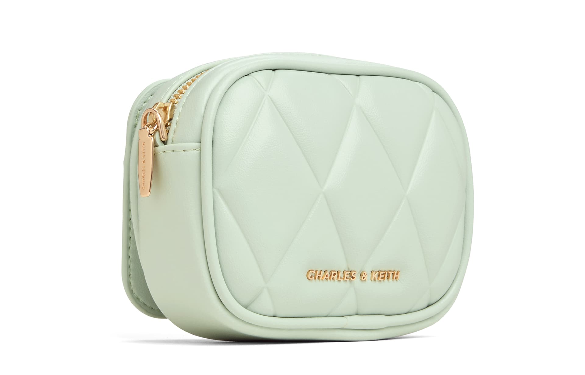 Кошелек CHARLES&KEITH Маленькая квадратная сумка с цепочкой и ромбовидным узором из PU, картхолдер, мини, женский, многоцветный - изображение 2