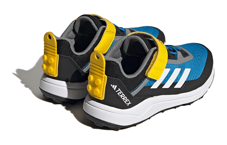 Кроссовки LEGO X adidas TERREX Agravic FLOW противоскользящие низкие детские беговые кроссовки черные синие желтые для детей - изображение 4